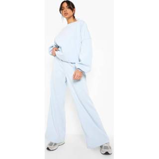 Gerecyclede Baggy Wide Leg Joggingbroek, Baby Blue
