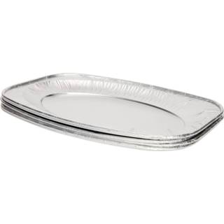 👉 Schaal aluminium zilverkleurig Voordeelset Schalen 35cm 6st 8718827143450