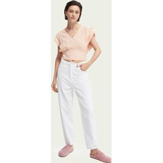 👉 Multicolour wovens XS vrouwen Scotch & Soda Jacquard top met V-hals 8719029783895