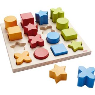 👉 Houten blok hout One Size Color-Meerkleurig Haba blokken vormenmix junior 21 x cm 17-delig 4010168212289
