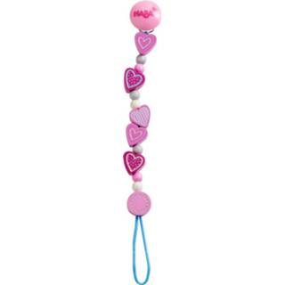 👉 Fopspeenketting roze polyester hout Haba Fonkelhart Junior 22 Cm Polyester/hout 4010168242613