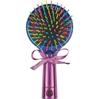 👉 Haarborstel blauw roze kunststof One Size Color-Blauw meisjes Moses met spiegel 15 x 7,5 cm blauw/roze 8719817716906