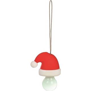 👉 Kerstmuts rood wit glas One Size Color-Rood Moses kersthanger lamp 5,5 x 2 cm rood/wit 8719817752980