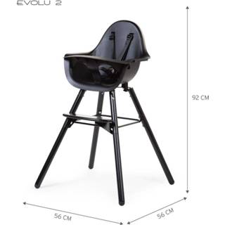 👉 Kinderstoel zwart GeenKleur kinderen Childhome Evolu 2 5420007155117