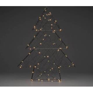 👉 Kerstboom zwart staal One Size Color-Zwart Konstsmide 100 led IP20 47 x 60 cm amber/zwart 7318307927870