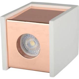 👉 Opbouwspot wit gips One Size Color-Wit V-TAC VT-860 GU10 35W 10 x 13 cm wit/roségoud 3800157634403