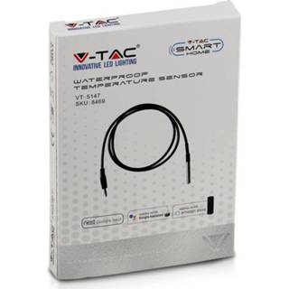 👉 Temperatuursensor zwart ABS One Size Color-Zwart V-TAC VT-5147 1 meter 3800157645126