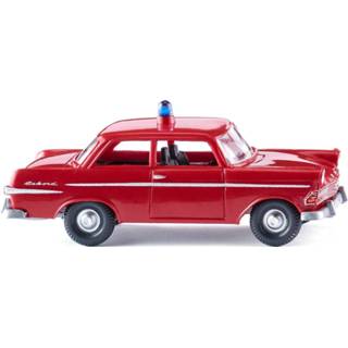 👉 Miniatuurauto rood kunststof One Size Color-Rood WIKING Opel Rekord ´60 Fire Chief 1:87 4006190861465