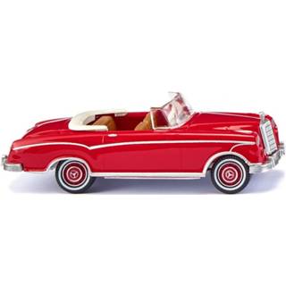 👉 Miniatuurauto robijnrood kunststof One Size Color-Rood WIKING MB 220 S Cabrio 1:87 4006190143011