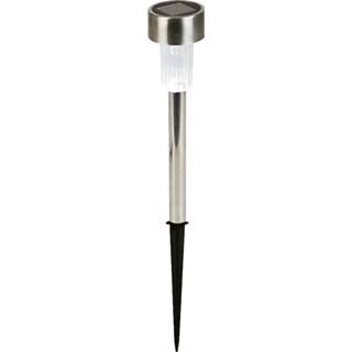 👉 Buitenlamp wit RVS zilver One Size Color-Zilver Perel tuinlamp solar 37 x 5,5 cm zilver/wit 5410329443979
