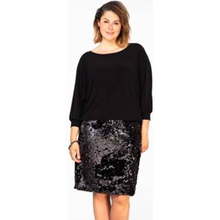 👉 Jurk met pailletten Plus black