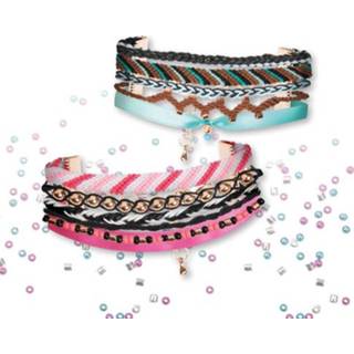 👉 Roze blauw katoen One Size Color-Roze meisjes Lena vriendschapsarmbandenset 20 cm roze/blauw 4006942824007
