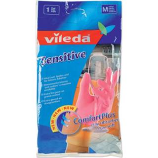 👉 Huishoudhandschoen m roze Vileda Sensitive Huishoudhandschoenen 4003790024061