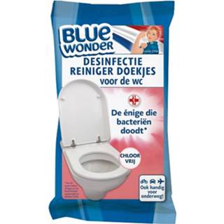 👉 Blauw Blue Wonder Desinfectie Wc Doekjes 20st 8712038001608