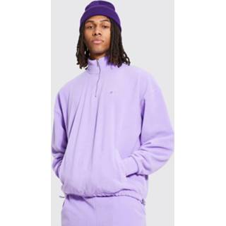 Dikke Polar Fleece Trui Met Korte Rits, Lilac