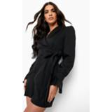 👉 Getailleerde Wikkel Romper Met Blazer Top, Black