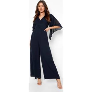 👉 Geplooide Culotte Jumpsuit, Navy