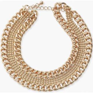 👉 Dik Gouden Driedubbel Enkelbandje, Gold