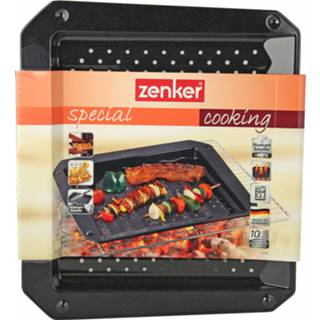 👉 Oven zwart Zenker grill-en bakblik geperforeerd special - cooking 38x33x3cm 4044935072066