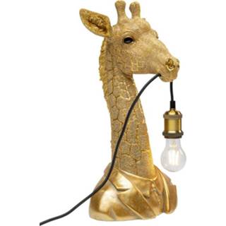 👉 Tafellamp goud polyresin active Kare Animal Giraffe Gold