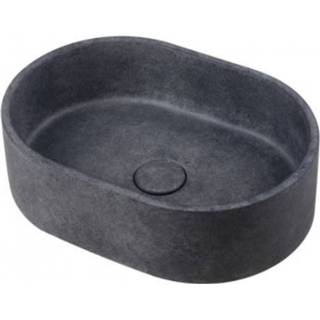 👉 Waskom grijs Ideavit Idea.Rock 40x28x12 cm Ovaal Beton Donker 8719304935810