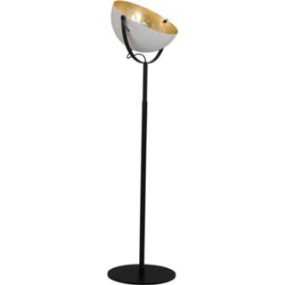 👉 Masterlight Landelijke vloerlamp Larino 50 175cm zwart met wit en goud 1104-06-08