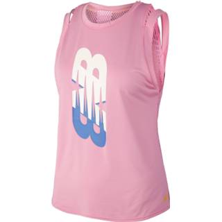 👉 Tanktop XS roze vrouwen New Balance Relentless Fashion Sweat Dames