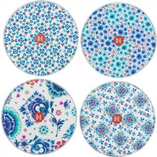 Onderzetter digo multikleur Douwe Egberts Dutch Indigo Onderzetters - Set Van 4 8718827125586
