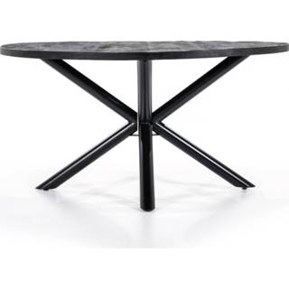 👉 Eettafel active zwart Eleonora Oscar Round Black 150cm 8719087026071