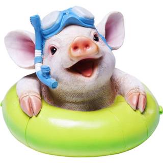 👉 Spaarpot polyresin active Kare Floating Pig