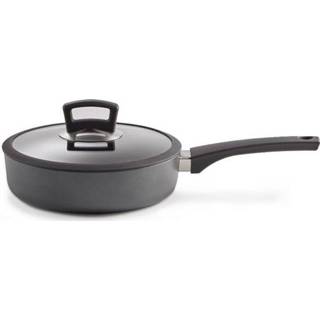 👉 Habonne Alumax Hapjespan - 24 Cm - Gietaluminium - Met Glazen Deksel