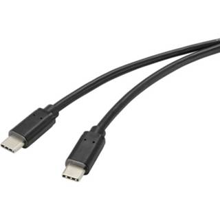 👉 Zwart Renkforce USB-kabel USB 2.0 USB-C stekker 2.00 m Met anti-microbacterieel oppervlak 4064161171753
