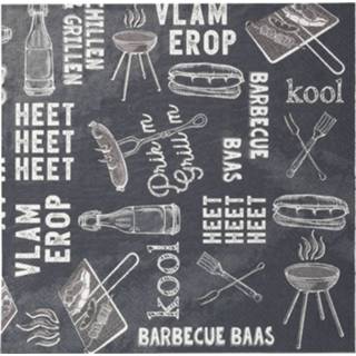 Servet Servetten Met Bbq Print, 33x33cm 8718827183951