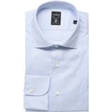 👉 Over hemd lichtblauw blauw Van Laack Meisterwerk Tailor Fit Overhemd lichtblauw, Ruit 4030826781766