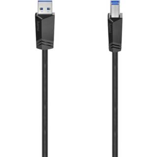 👉 Zwart Hama USB-kabel USB 3.2 Gen1 (USB 3.0 / 3.1 Gen1) USB-A stekker, USB-B stekker 1.50 m 4047443443809