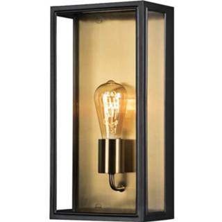 👉 Muurlamp zwart goud active KonstSmide Landelijke Carpi met 7349-758 7318303497582