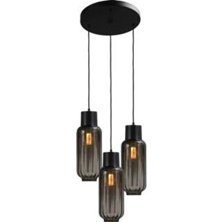 👉 Design hanglamp active zwarte glas Masterlight Lett ll 3-lichts smoke 2157-05-05-35-3 8718121181288