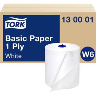 👉 Verpakking wit papieren TORK 130001 doekjes (l x b) 250 m 19.5 cm 6 Rollen/verpakking 1 set(s) 7322541441603