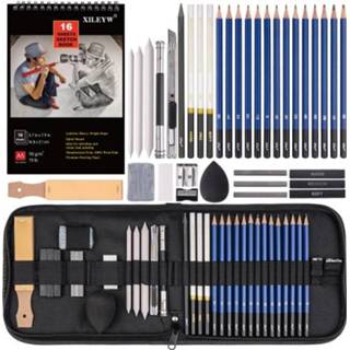 👉 Potlood carbon active Xileyw 36-in-1 schets tekening set borstel sketchbook (XL-SMTZ36)