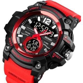 👉 Digitale display rood active SKMEI 1725 Drie keer LED timing lichtgevende elektronische horloge (rood)