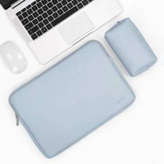 👉 Laptoptas PU active BAONA BN-Q001 lederen laptoptas, kleur: muntgroen + power tas, maat: 11/12 inch