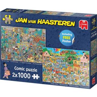 👉 Puzzel Jan van Haasteren - Muziekwinkel en Vakantiekriebels 2x 1000 Stukjes 8710126200490