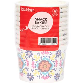 👉 Multikleur Blokker Wegwerp Snackbakje Fiesta - 10 Stuks 8718827199440