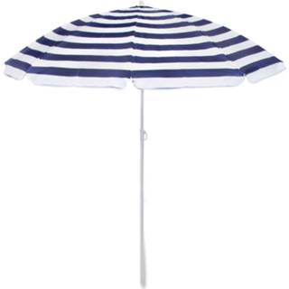 Blauw wit Strandparasol Kantelbaar 180cm Blauw/wit 8718827223169