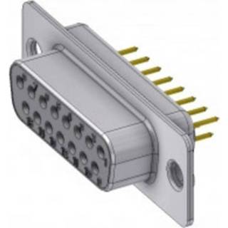 👉 F-connector Deltron Connectors DT 15 SY/2 D-sub bus 180 ° Aantal polen: Solderen, Pinnen 1 stuk(s) 2050006051436