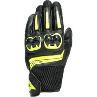 👉 Glove zwart geel leather l active Dainese Mig 3 Unisex Gloves Black Fluo Yellow 8051019138880