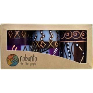 👉 Kaars Handgeschilderde Kaarsen 'Kabisa' in Giftbox - 3 stuks 8717506295220
