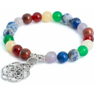 👉 Edelsteen armband amethist 7 Chakra met Bloem des Levens - 8 mm 7141262536364 4285714285714