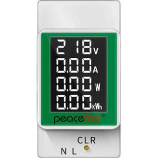 👉 Digitale display active PeaceFair Pzem-008 4 in 1 Multifunctionele AC Rail Monitor