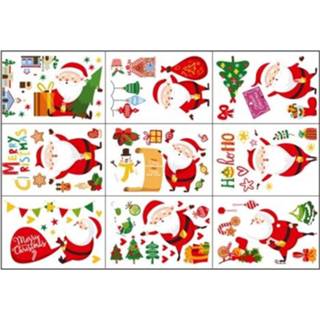 👉 Muursticker active 2 Sets Cartoon Kerstvenster Stickers Show Window Woonkamer Static Christmas Decoratie Muurstickers (2314)